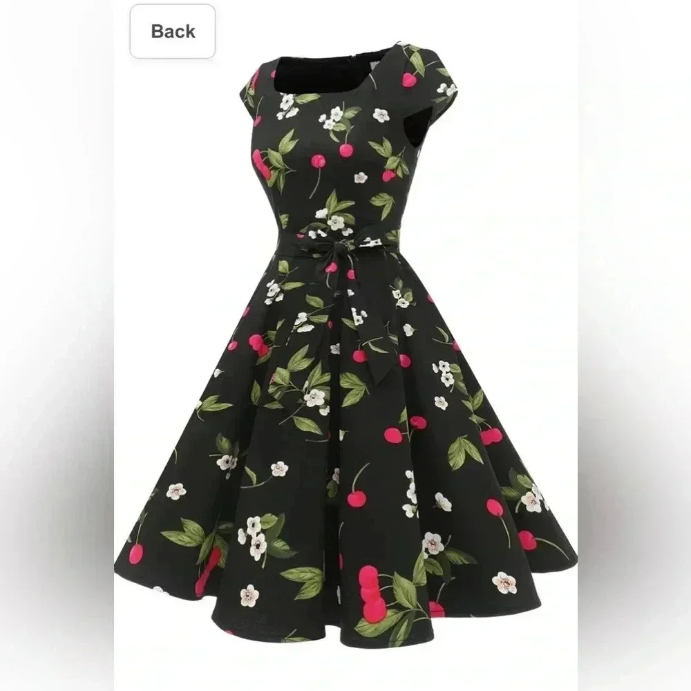 Bbonlinedress cotton cocktail dress Sz L NWOT #004 - Picture 3 of 7